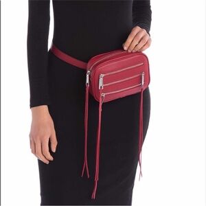 Rebecca minkoff red leather belt bag